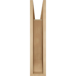Ekena Millwork - BKTUR055X22X26OLY06RCPR - Timberthane Faux Wood Olympic Style Bracket, Slat Ends, 5 1/2"W x 22"D x 26"H, Primed Tan