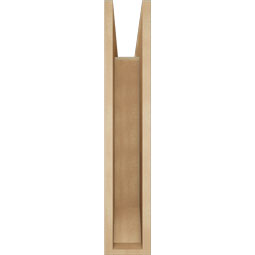 Ekena Millwork - BKTUR055X22X30OLY06RCPR - Timberthane Faux Wood Olympic Style Bracket, Slat Ends, 5 1/2"W x 22"D x 30"H, Primed Tan