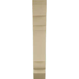 Ekena Millwork - BKTUR055X22X34OLY06RCPR - Timberthane Faux Wood Olympic Style Bracket, Slat Ends, 5 1/2"W x 22"D x 34"H, Primed Tan