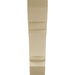 Ekena Millwork - BKTUR055X24X24OLY06RCPR - Timberthane Faux Wood Olympic Style Bracket, Slat Ends, 5 1/2"W x 24"D x 24"H, Primed Tan