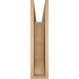Ekena Millwork - BKTUR055X24X24OLY06RCPR - Timberthane Faux Wood Olympic Style Bracket, Slat Ends, 5 1/2"W x 24"D x 24"H, Primed Tan
