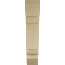 Ekena Millwork - BKTUR055X24X28OLY06RCPR - Timberthane Faux Wood Olympic Style Bracket, Slat Ends, 5 1/2"W x 24"D x 28"H, Primed Tan