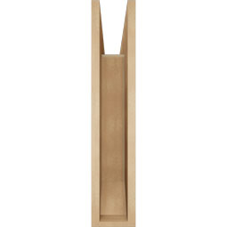 Ekena Millwork - BKTUR055X24X28OLY06RCPR - Timberthane Faux Wood Olympic Style Bracket, Slat Ends, 5 1/2"W x 24"D x 28"H, Primed Tan