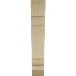 Ekena Millwork - BKTUR055X24X32OLY06RCPR - Timberthane Faux Wood Olympic Style Bracket, Slat Ends, 5 1/2"W x 24"D x 32"H, Primed Tan