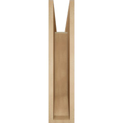 Ekena Millwork - BKTUR055X26X26OLY06RCPR - Timberthane Faux Wood Olympic Style Bracket, Slat Ends, 5 1/2"W x 26"D x 26"H, Primed Tan