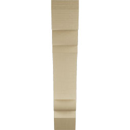 Ekena Millwork - BKTUR055X26X30OLY06RCPR - Timberthane Faux Wood Olympic Style Bracket, Slat Ends, 5 1/2"W x 26"D x 30"H, Primed Tan
