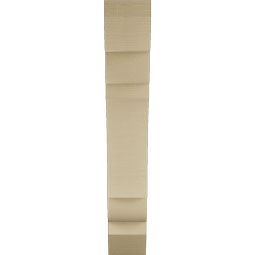 Ekena Millwork - BKTUR055X26X34OLY06RCPR - Timberthane Faux Wood Olympic Style Bracket, Slat Ends, 5 1/2"W x 26"D x 34"H, Primed Tan