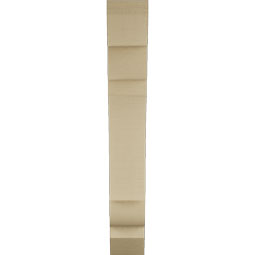 Ekena Millwork - BKTUR055X26X38OLY06RCPR - Timberthane Faux Wood Olympic Style Bracket, Slat Ends, 5 1/2"W x 26"D x 38"H, Primed Tan