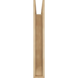Ekena Millwork - BKTUR055X26X38OLY06RCPR - Timberthane Faux Wood Olympic Style Bracket, Slat Ends, 5 1/2"W x 26"D x 38"H, Primed Tan