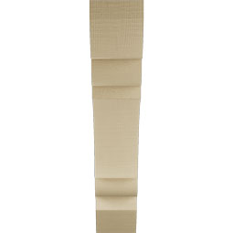 Ekena Millwork - BKTUR055X28X28OLY06RCPR - Timberthane Faux Wood Olympic Style Bracket, Slat Ends, 5 1/2"W x 28"D x 28"H, Primed Tan