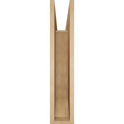 Ekena Millwork - BKTUR055X28X28OLY06RCPR - Timberthane Faux Wood Olympic Style Bracket, Slat Ends, 5 1/2"W x 28"D x 28"H, Primed Tan