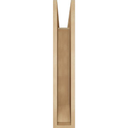 Ekena Millwork - BKTUR055X28X32OLY06RCPR - Timberthane Faux Wood Olympic Style Bracket, Slat Ends, 5 1/2"W x 28"D x 32"H, Primed Tan