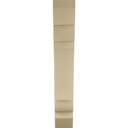Ekena Millwork - BKTUR055X28X36OLY06RCPR - Timberthane Faux Wood Olympic Style Bracket, Slat Ends, 5 1/2"W x 28"D x 36"H, Primed Tan