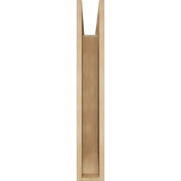 Ekena Millwork - BKTUR055X28X36OLY06RCPR - Timberthane Faux Wood Olympic Style Bracket, Slat Ends, 5 1/2"W x 28"D x 36"H, Primed Tan