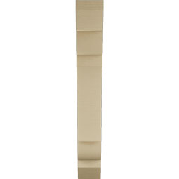 Ekena Millwork - BKTUR055X28X40OLY06RCPR - Timberthane Faux Wood Olympic Style Bracket, Slat Ends, 5 1/2"W x 28"D x 40"H, Primed Tan