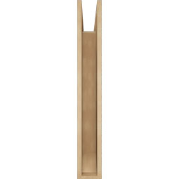 Ekena Millwork - BKTUR055X28X40OLY06RCPR - Timberthane Faux Wood Olympic Style Bracket, Slat Ends, 5 1/2"W x 28"D x 40"H, Primed Tan