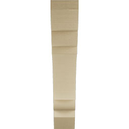 Ekena Millwork - BKTUR055X30X30OLY06RCPR - Timberthane Faux Wood Olympic Style Bracket, Slat Ends, 5 1/2"W x 30"D x 30"H, Primed Tan