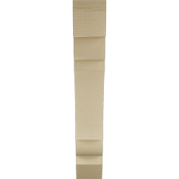 Ekena Millwork - BKTUR055X30X34OLY06RCPR - Timberthane Faux Wood Olympic Style Bracket, Slat Ends, 5 1/2"W x 30"D x 34"H, Primed Tan