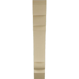 Ekena Millwork - BKTUR055X30X36OLY06RCPR - Timberthane Faux Wood Olympic Style Bracket, Slat Ends, 5 1/2"W x 30"D x 36"H, Primed Tan
