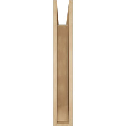 Ekena Millwork - BKTUR055X30X36OLY06RCPR - Timberthane Faux Wood Olympic Style Bracket, Slat Ends, 5 1/2"W x 30"D x 36"H, Primed Tan