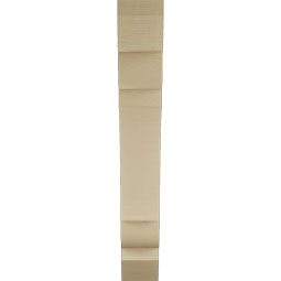 Ekena Millwork - BKTUR055X30X38OLY06RCPR - Timberthane Faux Wood Olympic Style Bracket, Slat Ends, 5 1/2"W x 30"D x 38"H, Primed Tan