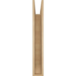 Ekena Millwork - BKTUR055X30X38OLY06RCPR - Timberthane Faux Wood Olympic Style Bracket, Slat Ends, 5 1/2"W x 30"D x 38"H, Primed Tan