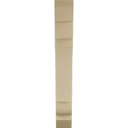 Ekena Millwork - BKTUR055X30X42OLY06RCPR - Timberthane Faux Wood Olympic Style Bracket, Slat Ends, 5 1/2"W x 30"D x 42"H, Primed Tan