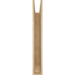 Ekena Millwork - BKTUR055X30X42OLY06RCPR - Timberthane Faux Wood Olympic Style Bracket, Slat Ends, 5 1/2"W x 30"D x 42"H, Primed Tan