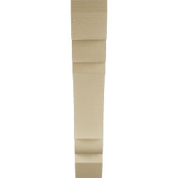 Ekena Millwork - BKTUR055X32X32OLY06RCPR - Timberthane Faux Wood Olympic Style Bracket, Slat Ends, 5 1/2"W x 32"D x 32"H, Primed Tan