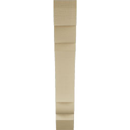 Ekena Millwork - BKTUR055X32X36OLY06RCPR - Timberthane Faux Wood Olympic Style Bracket, Slat Ends, 5 1/2"W x 32"D x 36"H, Primed Tan