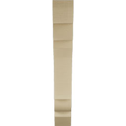 Ekena Millwork - BKTUR055X32X38OLY06RCPR - Timberthane Faux Wood Olympic Style Bracket, Slat Ends, 5 1/2"W x 32"D x 38"H, Primed Tan