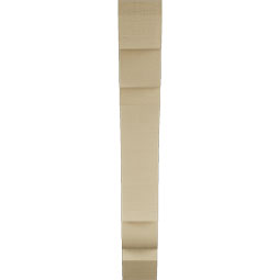 Ekena Millwork - BKTUR055X32X40OLY06RCPR - Timberthane Faux Wood Olympic Style Bracket, Slat Ends, 5 1/2"W x 32"D x 40"H, Primed Tan