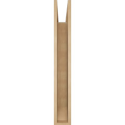 Ekena Millwork - BKTUR055X32X40OLY06RCPR - Timberthane Faux Wood Olympic Style Bracket, Slat Ends, 5 1/2"W x 32"D x 40"H, Primed Tan
