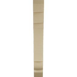 Ekena Millwork - BKTUR055X32X44OLY06RCPR - Timberthane Faux Wood Olympic Style Bracket, Slat Ends, 5 1/2"W x 32"D x 44"H, Primed Tan