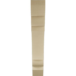 Ekena Millwork - BKTUR055X34X34OLY06RCPR - Timberthane Faux Wood Olympic Style Bracket, Slat Ends, 5 1/2"W x 34"D x 34"H, Primed Tan