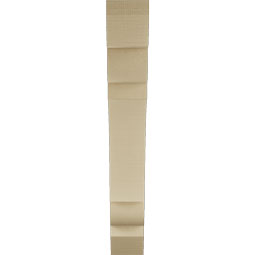 Ekena Millwork - BKTUR055X34X38OLY06RCPR - Timberthane Faux Wood Olympic Style Bracket, Slat Ends, 5 1/2"W x 34"D x 38"H, Primed Tan