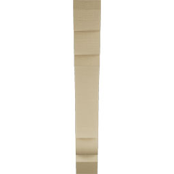 Ekena Millwork - BKTUR055X34X40OLY06RCPR - Timberthane Faux Wood Olympic Style Bracket, Slat Ends, 5 1/2"W x 34"D x 40"H, Primed Tan