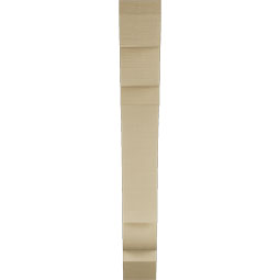 Ekena Millwork - BKTUR055X34X42OLY06RCPR - Timberthane Faux Wood Olympic Style Bracket, Slat Ends, 5 1/2"W x 34"D x 42"H, Primed Tan