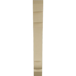 Ekena Millwork - BKTUR055X34X46OLY06RCPR - Timberthane Faux Wood Olympic Style Bracket, Slat Ends, 5 1/2"W x 34"D x 46"H, Primed Tan
