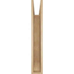 Ekena Millwork - BKTUR055X36X36OLY06RCPR - Timberthane Faux Wood Olympic Style Bracket, Slat Ends, 5 1/2"W x 36"D x 36"H, Primed Tan