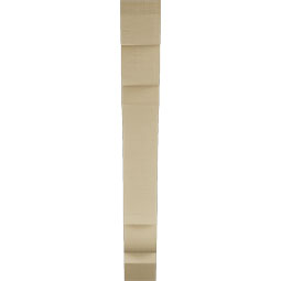 Ekena Millwork - BKTUR055X36X44OLY06RCPR - Timberthane Faux Wood Olympic Style Bracket, Slat Ends, 5 1/2"W x 36"D x 44"H, Primed Tan