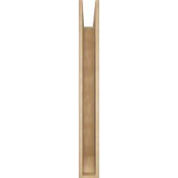 Ekena Millwork - BKTUR055X36X48OLY06RCPR - Timberthane Faux Wood Olympic Style Bracket, Slat Ends, 5 1/2"W x 36"D x 48"H, Primed Tan
