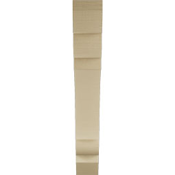 Ekena Millwork - BKTUR055X38X38OLY06RCPR - Timberthane Faux Wood Olympic Style Bracket, Slat Ends, 5 1/2"W x 38"D x 38"H, Primed Tan