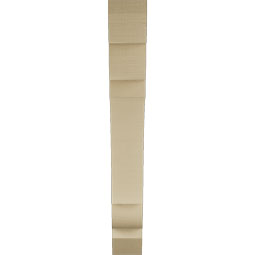 Ekena Millwork - BKTUR055X38X42OLY06RCPR - Timberthane Faux Wood Olympic Style Bracket, Slat Ends, 5 1/2"W x 38"D x 42"H, Primed Tan