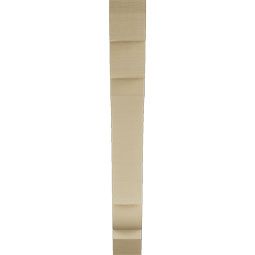 Ekena Millwork - BKTUR055X38X44OLY06RCPR - Timberthane Faux Wood Olympic Style Bracket, Slat Ends, 5 1/2"W x 38"D x 44"H, Primed Tan