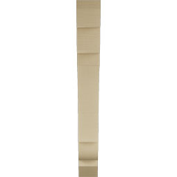 Ekena Millwork - BKTUR055X38X46OLY06RCPR - Timberthane Faux Wood Olympic Style Bracket, Slat Ends, 5 1/2"W x 38"D x 46"H, Primed Tan