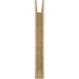 Ekena Millwork - BKTUR055X38X46OLY06RCPR - Timberthane Faux Wood Olympic Style Bracket, Slat Ends, 5 1/2"W x 38"D x 46"H, Primed Tan