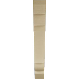 Ekena Millwork - BKTUR055X40X40OLY06RCPR - Timberthane Faux Wood Olympic Style Bracket, Slat Ends, 5 1/2"W x 40"D x 40"H, Primed Tan
