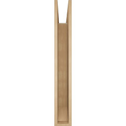 Ekena Millwork - BKTUR055X40X40OLY06RCPR - Timberthane Faux Wood Olympic Style Bracket, Slat Ends, 5 1/2"W x 40"D x 40"H, Primed Tan