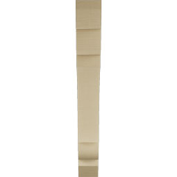Ekena Millwork - BKTUR055X40X44OLY06RCPR - Timberthane Faux Wood Olympic Style Bracket, Slat Ends, 5 1/2"W x 40"D x 44"H, Primed Tan